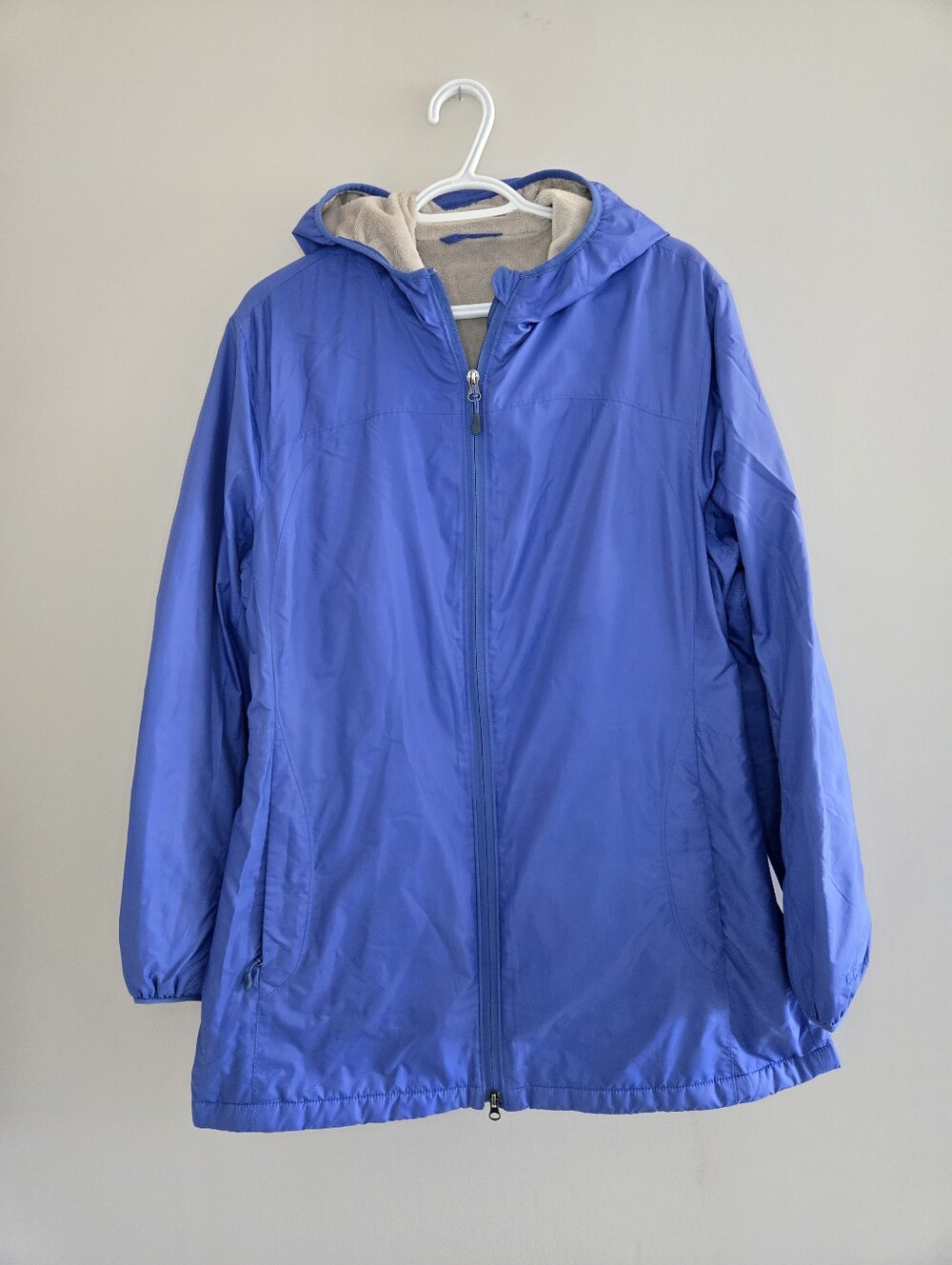 Blue Ski & Snow Jacket with Full-Length Zipperβ, Pockets & Cozy Fleece Interior